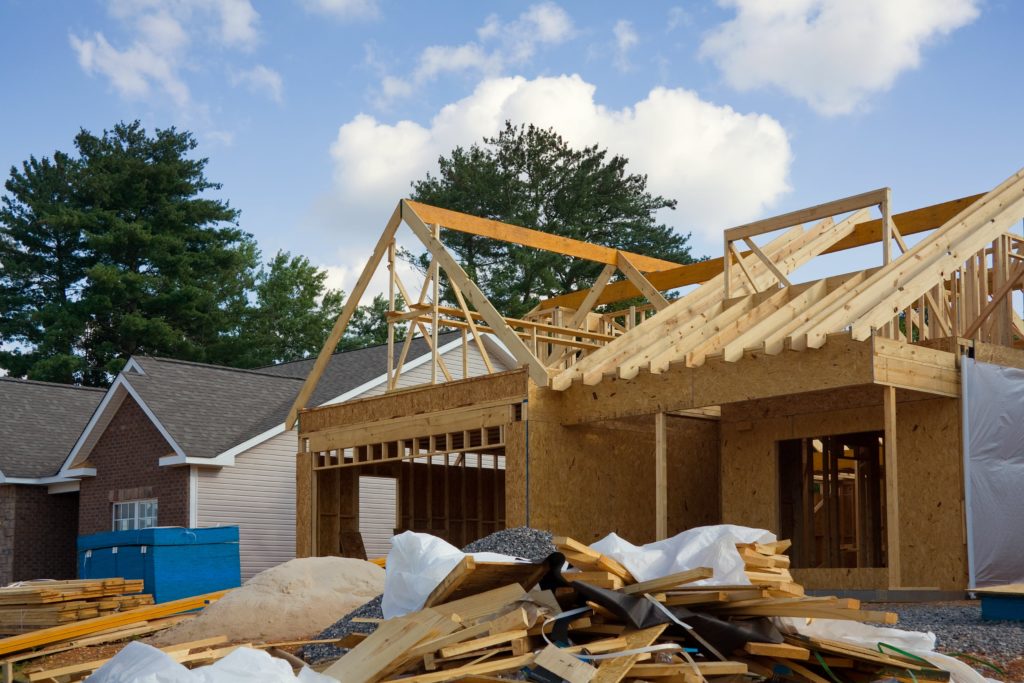 Construction site ready for debris removal services from Top Junk